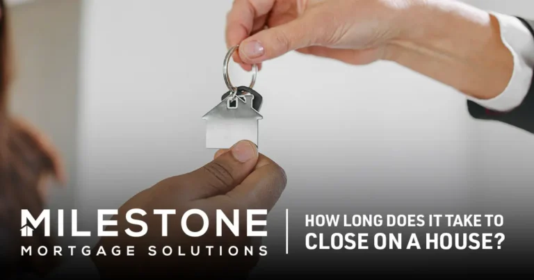Featured graphic for the Milestone Mortgage Solutions blog post on how long it takes to close on a house